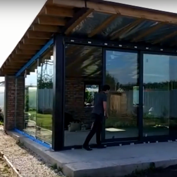 остекление в пол теплое панорамное остекление